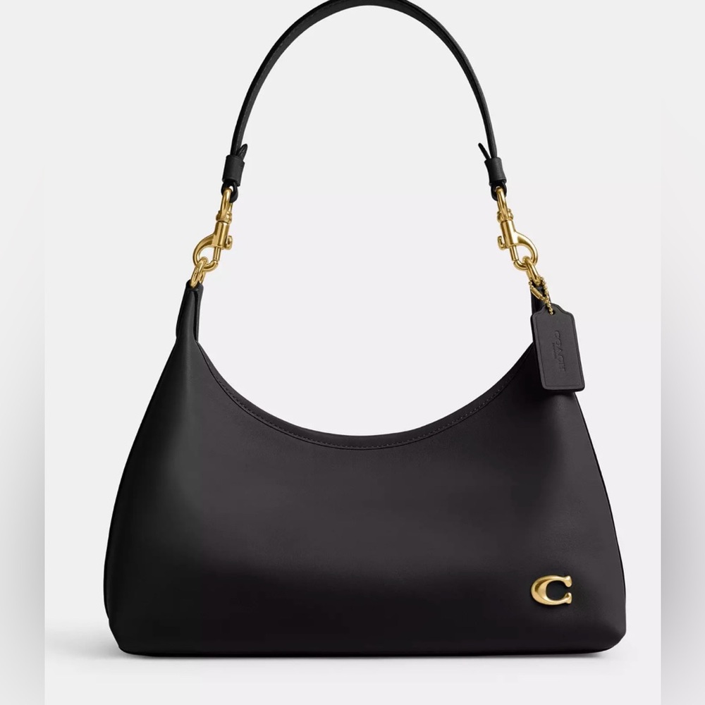 NWT CR981 Coach Juliet Shoulder Bag Black Glovetanned Leather Crossbody $395